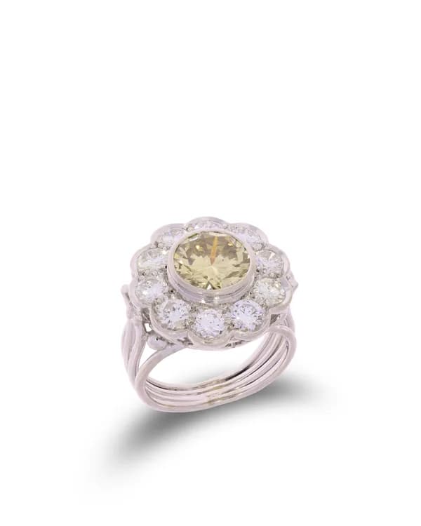 Damenring – Weissgold mit Brillanten