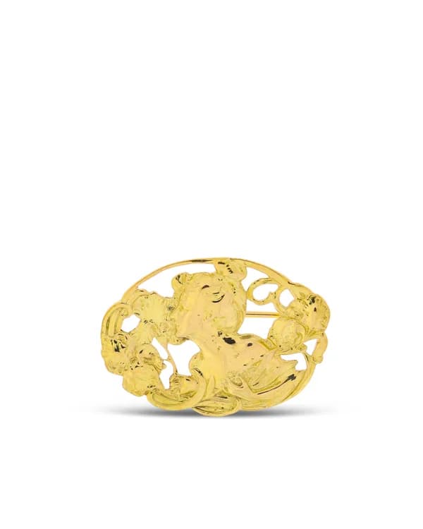 Brosche - Gelbgold