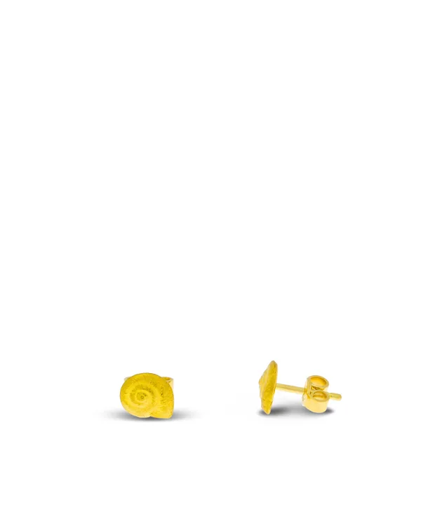 Ohrstecker - "Muscheln" Gelbgold