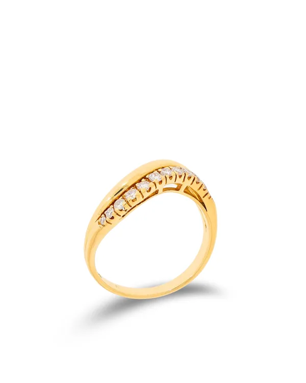 Damenring – Gelbgold mit Diamanten 0.79ct