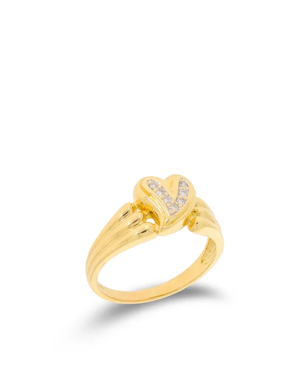 Damenring - Gelbgold mit Brillanten