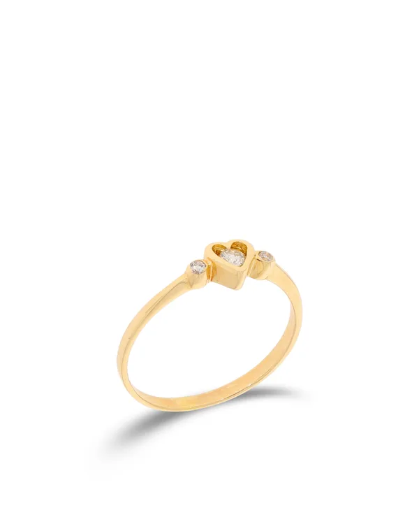 Damenring – Gelbgold mit Brillanten