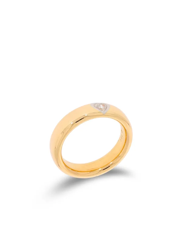 Damenring - Gelbgold mit Diamant 0.14ct