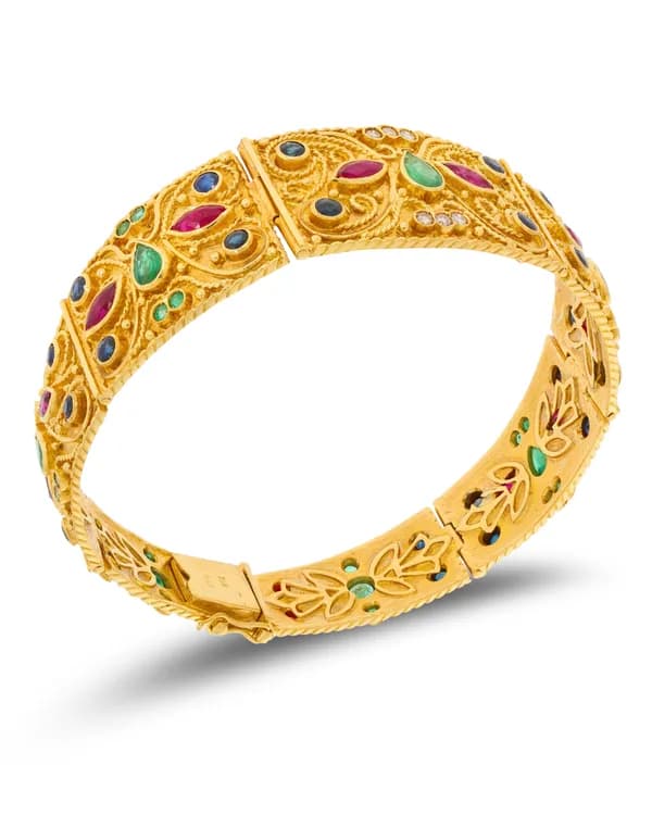 Armband - Gelbgold mit Edelsteinen