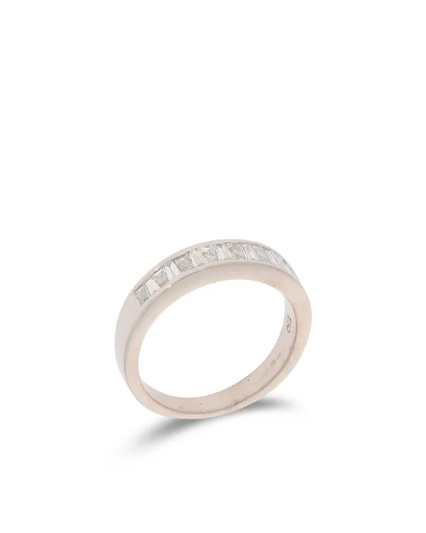 Bague pour dame - or blanc avec diamants 0.80ct