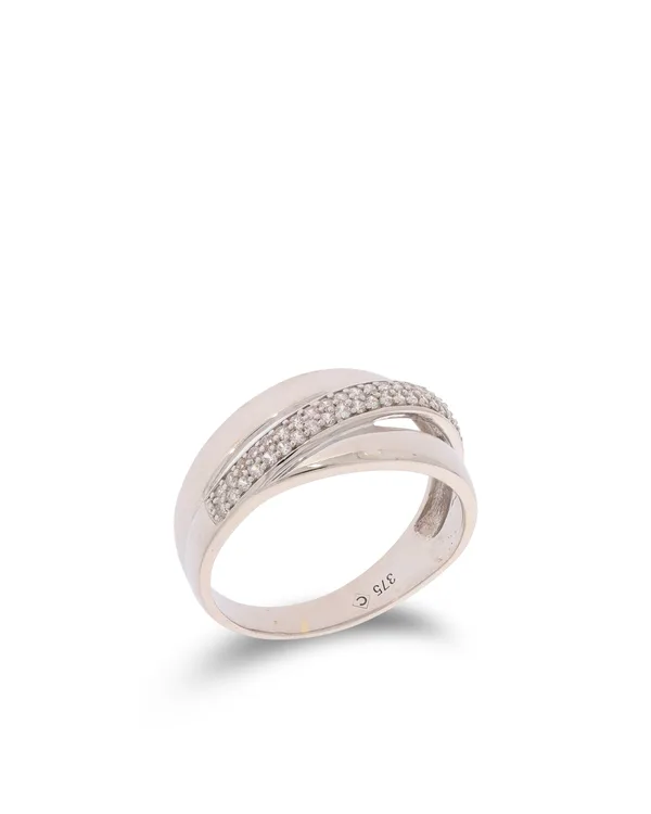 Bague pour dame - or blanc avec brillants 0.48ct