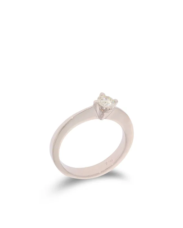 Bague pour dame - Solitaire or blanc 0.28ct
