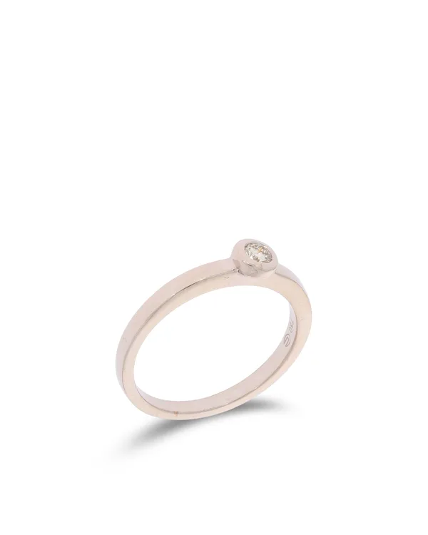 Bague pour dame - CHRIST Solitaire or blanc 0.28ct