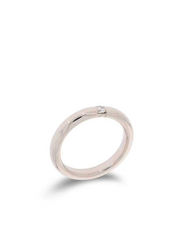 Bague pour dame - CHRIST Solitaire or blanc 0.065ct