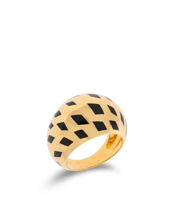 Damenring – CARTIER Panthère Gelbgold mit Onyx