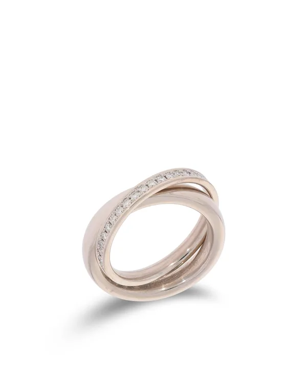 Bague pour dame – MEISTER or blanc avec brillants