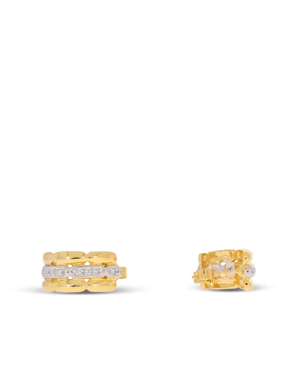 Ohrstecker - Bicolor mit Brillanten 0.105ct