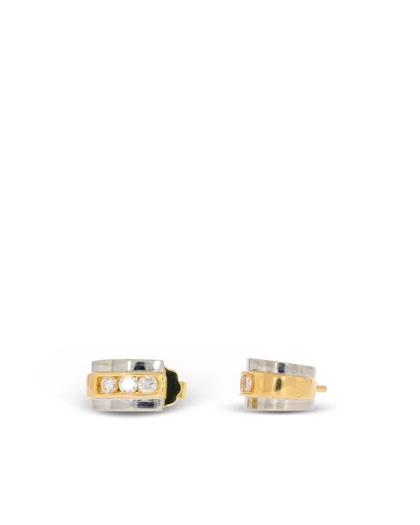 Ohrstecker - Bicolor mit Brillanten 0.36ct