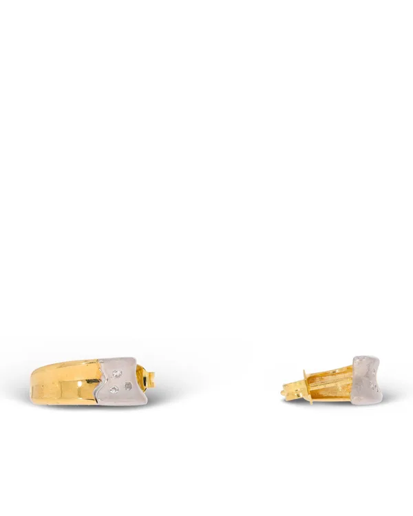 Ohrstecker - Bicolor mit Brillanten 0.045ct