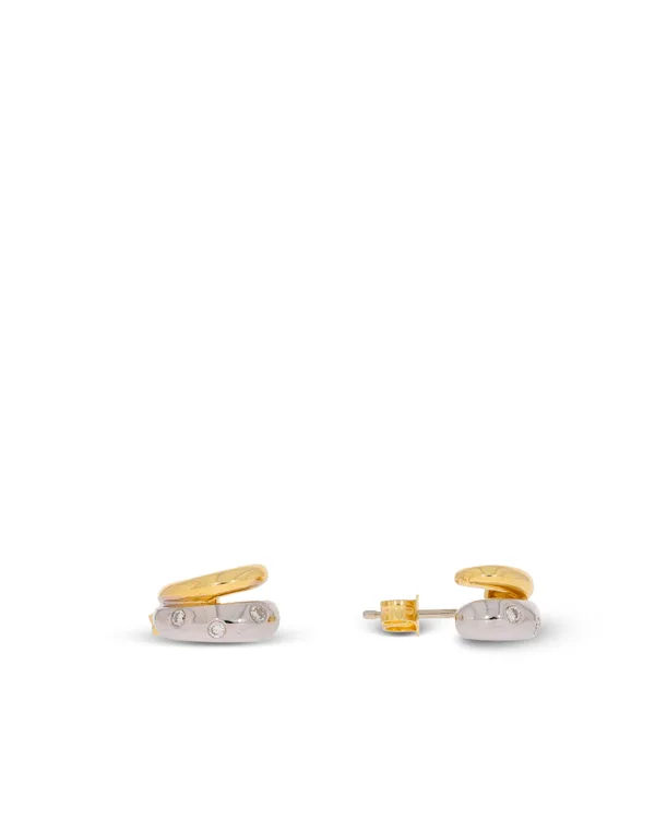 Ohrstecker - Bicolor mit Brillanten 0.12ct