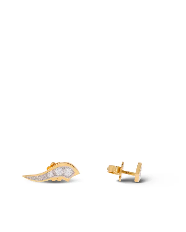 Ohrstecker - Bicolor mit Brillanten