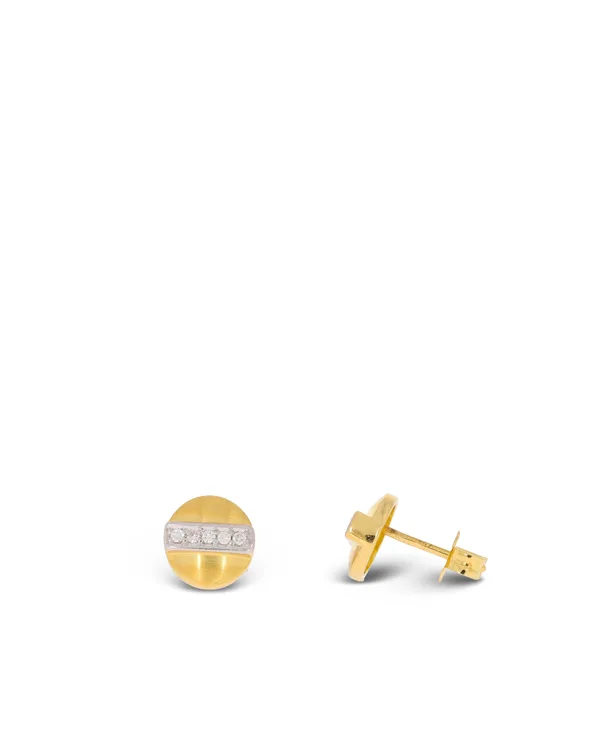 Ohrstecker - FREDY SADIK Bicolor mit Brillanten 0.10ct