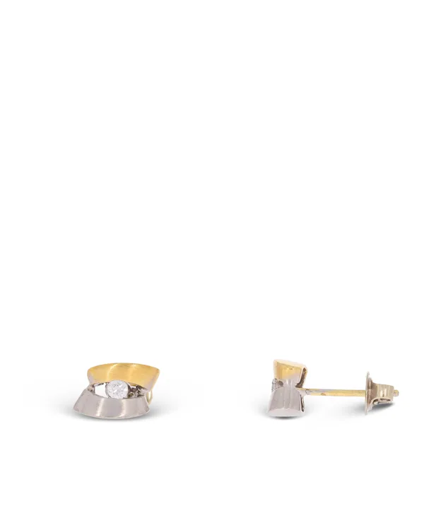 Ohrstecker - Bicolor mit Brillanten 0.20ct