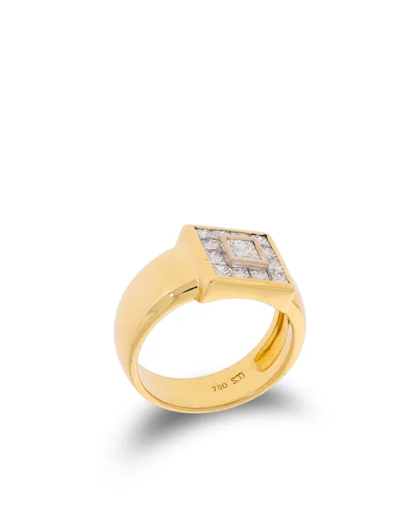 Damenring - Gelbgold mit Diamanten 0.85ct