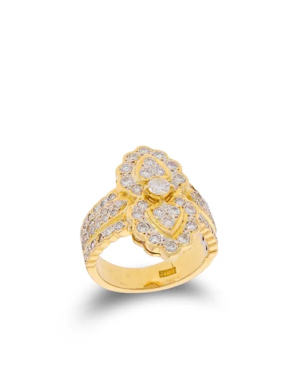 Damenring – Gelbgold mit Brillanten 1.56ct