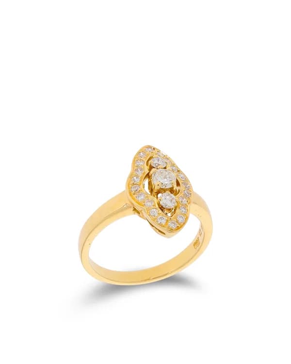 Damenring – BUCHERER Gelbgold mit Brillanten 0.40ct