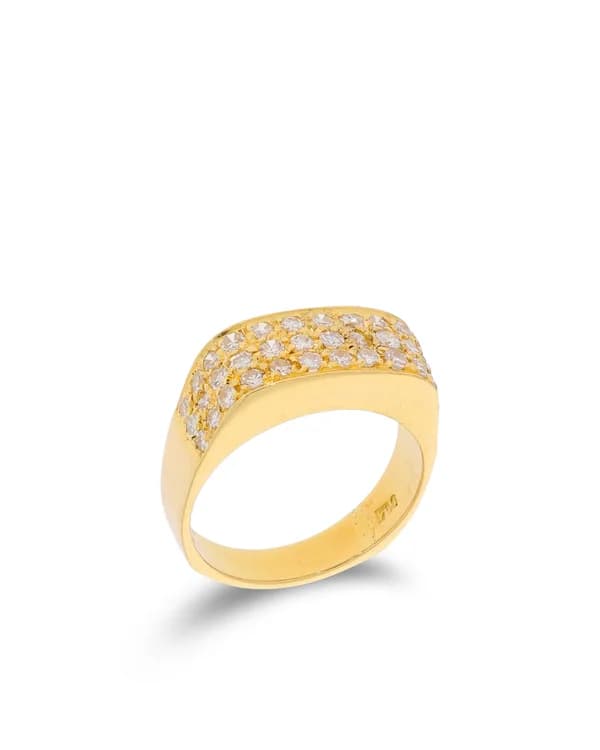 Damenring – Gelbgold mit Diamanten 0.39ct
