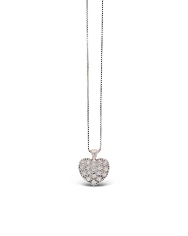 Halskette mit Anhänger – Weissgold mit Diamanten 0.18ct