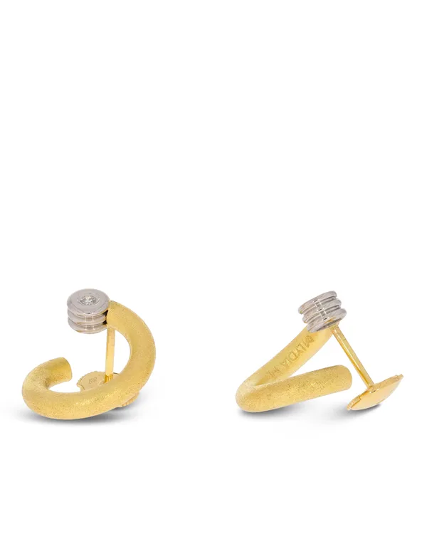Ohrstecker – Bicolor mit Brillanten 0.06ct