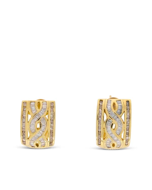 Ohrstecker – Gelbgold mit Diamanten