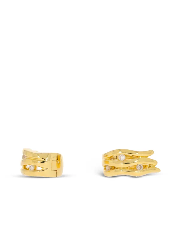 Klappcreolen – Gelbgold mit Brillanten 0.10ct