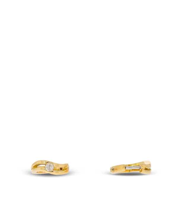 Klappcreolen – Gelbgold mit Brillanten 0.10ct