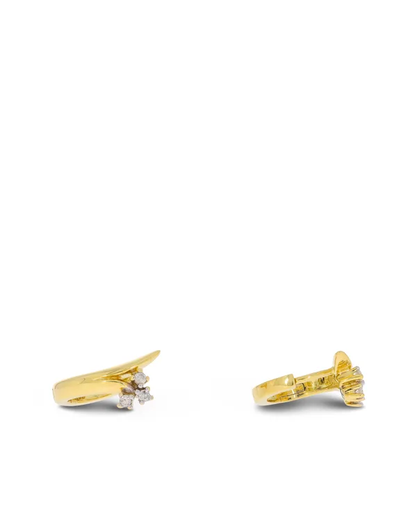 Klappcreolen – Gelbgold mit Brillanten 0.12ct