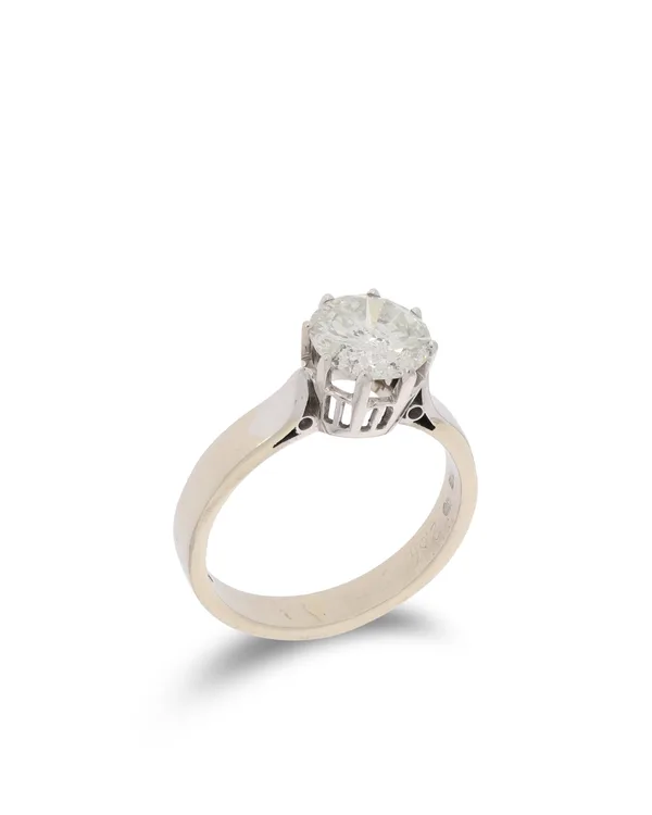 Damenring - Solitaire Weissgold 2.2ct