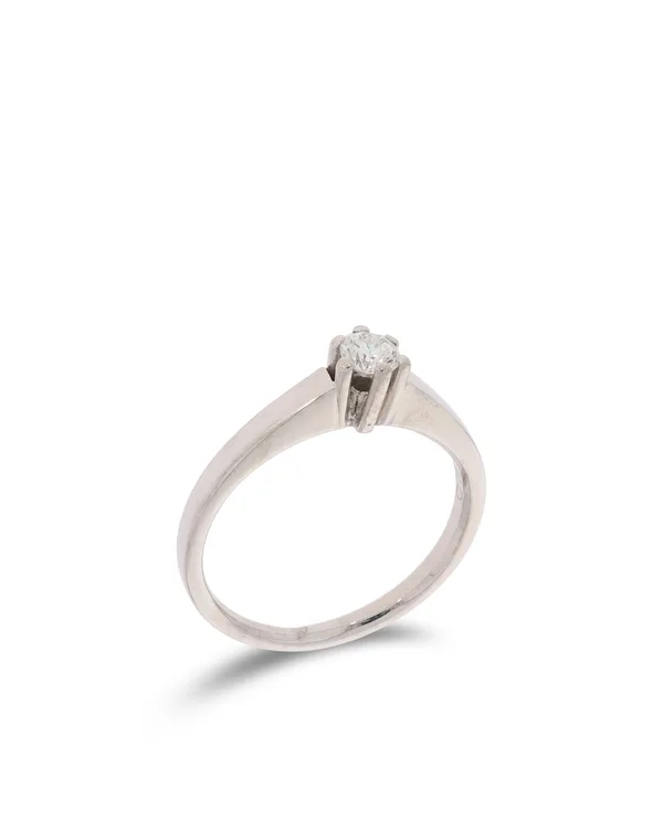 Damenring - Solitaire Weissgold 0.20ct