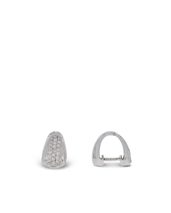 Klappcreolen - Weissgold mit Brillanten 0.88ct