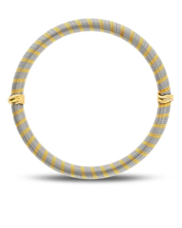 Armreif – CARTIER Stahl, Gelbgold