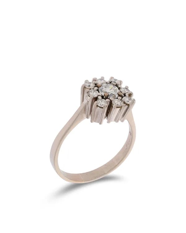 Cocktailring – Weissgold mit Brillanten 0.90ct