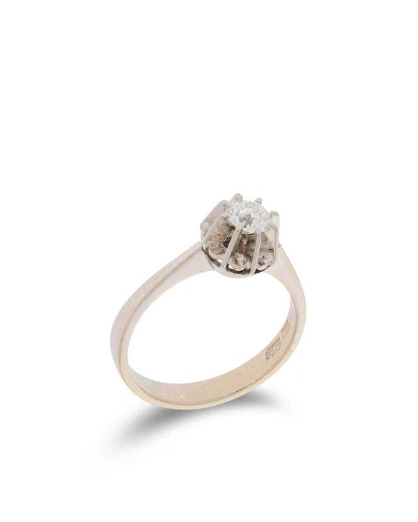 Damenring – Solitaire Weissgold mit Brillant 0.50ct