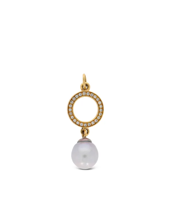 Anhänger - Roségold mit Diamanten und Tahiti-Perle
