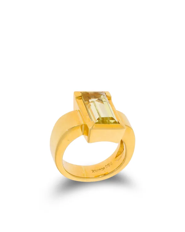 Damenring – KURZ Gelbgold mit Citrin
