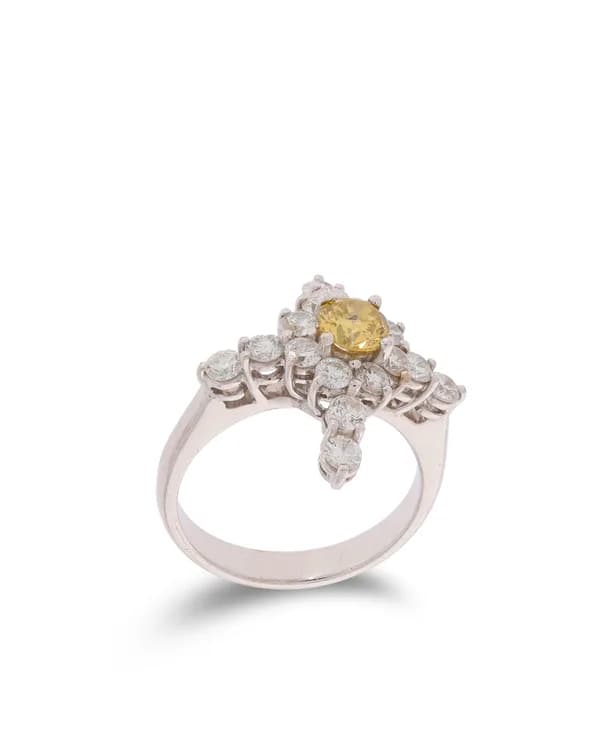 Damenring - Weissgold mit Diamanten 1.09ct