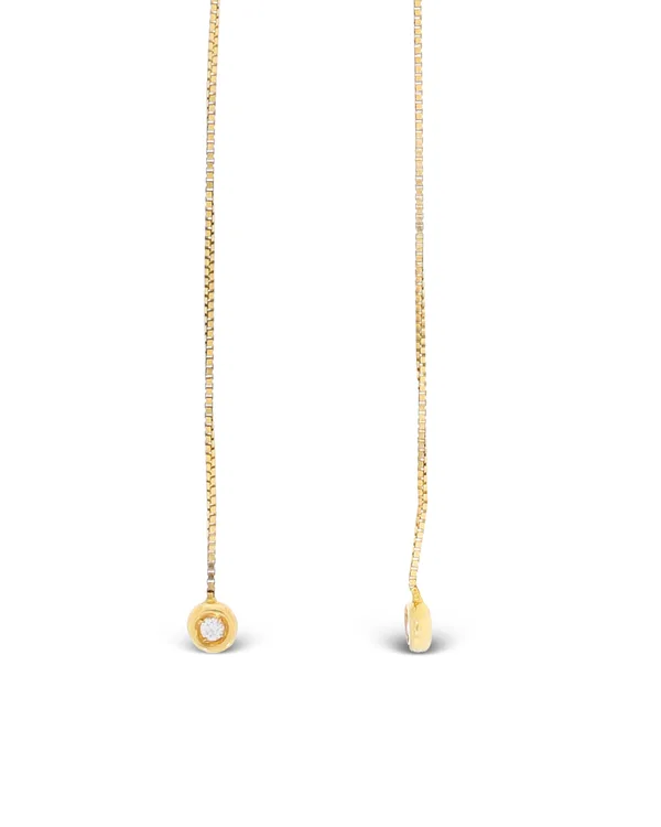 Durchziehohrhänger – CHRIST Gelbgold mit Diamanten 0.07ct