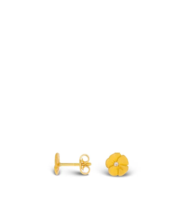 Ohrstecker – Gelbgold mit Diamanten 0.04ct