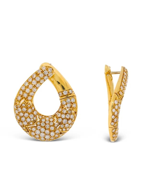 Ohrhänger - Gelbgold mit Diamanten