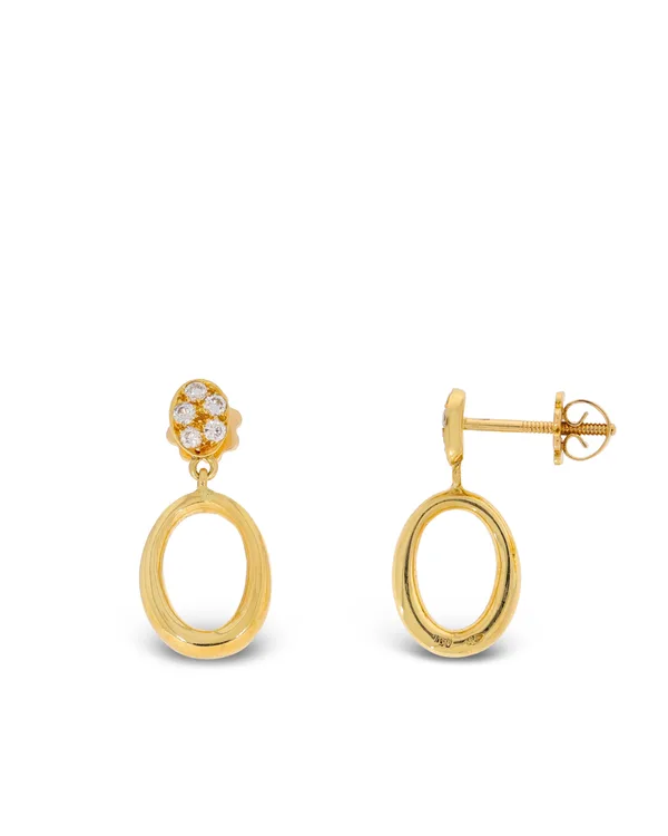 Ohrschrauben - Gelbgold mit Diamanten 0.20ct