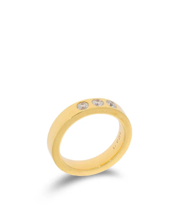Damenring – KURZ Gelbgold mit Diamanten 0.42ct