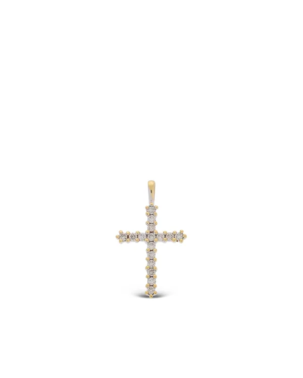 Kreuz-Anhänger - CHRIST Gelbgold mit Diamanten 0.32ct