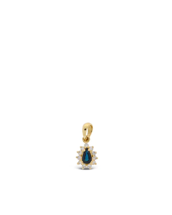 Anhänger – Gelbgold mit Saphir und Diamanten 0.165ct
