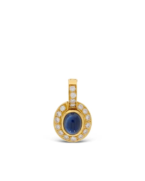 Anhänger – Gelbgold mit Saphir und Diamanten 0.85ct