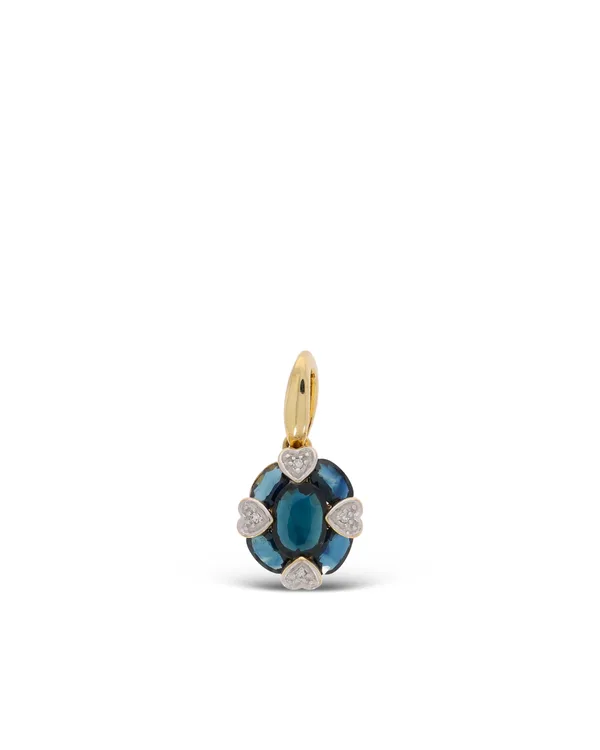 Anhänger – Bicolor mit Saphiren und Diamanten 0.04ct